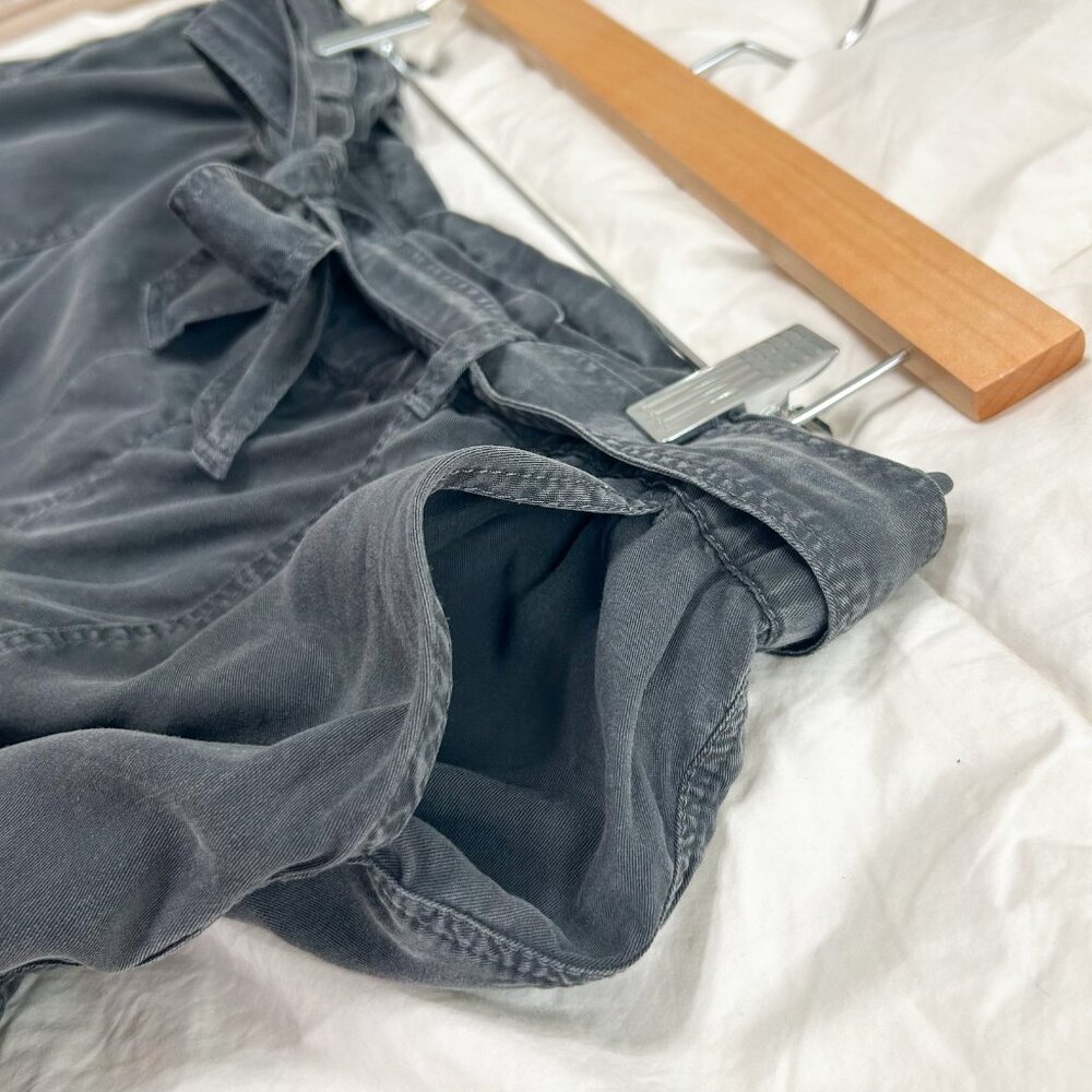 Aerie Gray Casual Paper Bag Shorts - Dark Gray - Picture 6 of 7